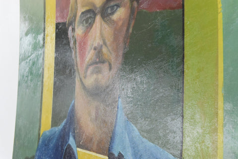 Vintage Original Portrait Painting by Artist Greg Cooke Dated 1970