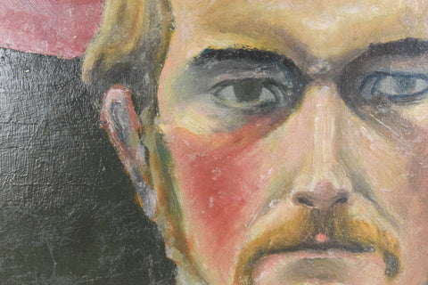 Vintage Original Portrait Painting by Artist Greg Cooke Dated 1970