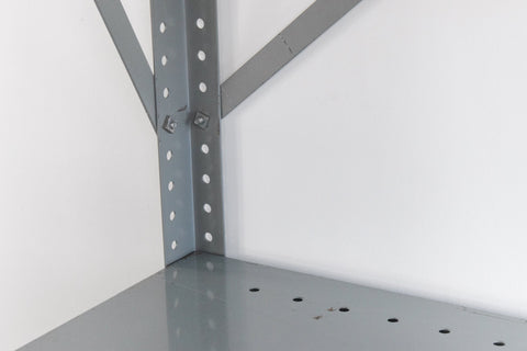Vintage Grey Metal Industrial Shelving