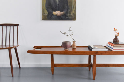 Vintage Unique Solid Teak Coffee Table