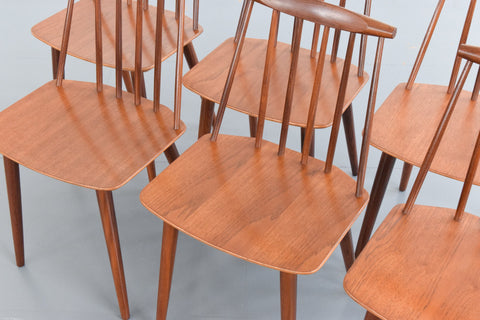 Vintage Set of Six J77 Chairs for FDB Møbelfabrik