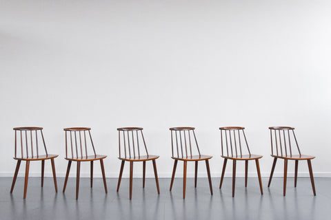 Vintage Set of Six J77 Chairs for FDB Møbelfabrik