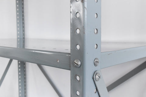 Vintage Grey Metal Industrial Shelving