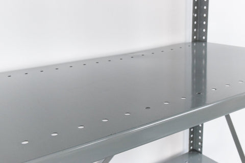 Vintage Grey Metal Industrial Shelving