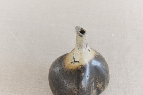 Vintage Small Ceramic Fig Sculpture by Studio Potter Chris Lucas