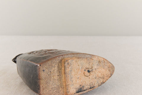 Vintage Small Sculptural Vase / Pot by Studio Potter Chris Lucas