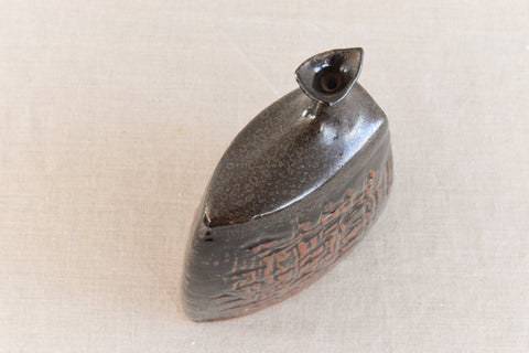 Vintage Small Sculptural Vase / Pot by Studio Potter Chris Lucas