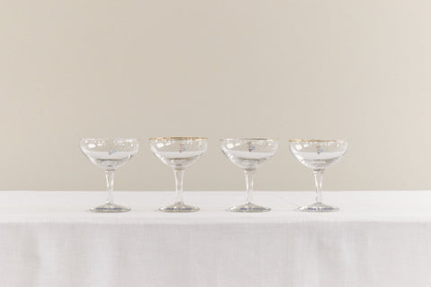 Vintage Set of Four 1950s Babycham Glasses