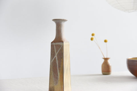 Vintage Tall Studio Pottery Bottle Vase