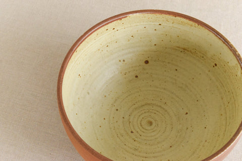 Vintage Rustic Ceramic Studio Pottery Serving Bowl