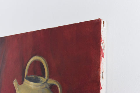 Vintage Late 20th Century Still Life School Oil on Canvas Painting