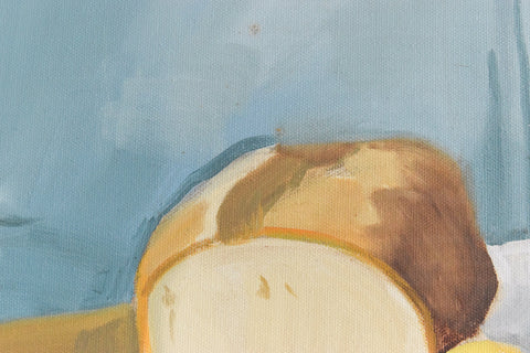 Vintage Late 20th Century Still Life School Oil on Canvas Painting