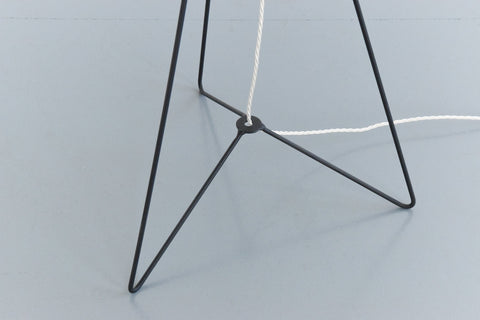 Vintage Style Black Metal Tripod Floor Lamp