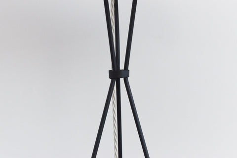Vintage Style Black Metal Tripod Floor Lamp