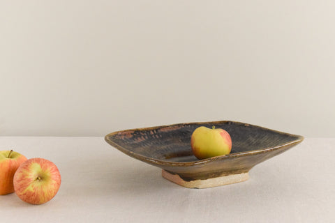 Vintage Rustic Ceramic Studio Pottery Serving Bowl
