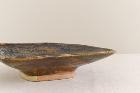Vintage Rustic Ceramic Studio Pottery Serving Bowl