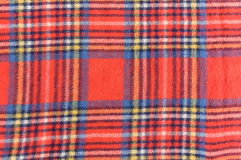 Vintage Red Tartan Pattern Fleece Blanket