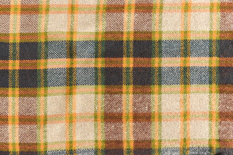 Vintage Wool Tartan Pattern Blanket