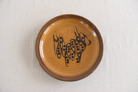 Vintage Rustic Ceramic Studio Pottery Plate by Crail Pottery