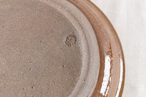Vintage Rustic Ceramic Studio Pottery Plate by Crail Pottery