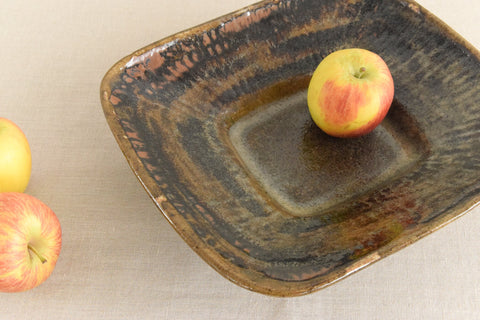 Vintage Rustic Ceramic Studio Pottery Serving Bowl