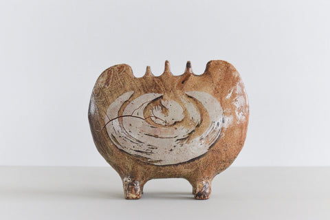 Vintage Sculptural Ceramic Studio Pottery Vase