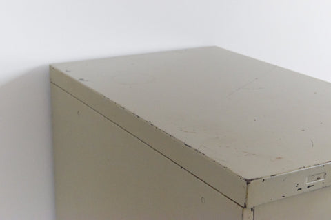Vintage Grey Four Drawer Metal Filing Cabinet Manufactured by Roneo