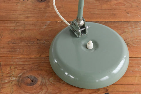 Vintage Sage Green French Gooseneck Desk Lamp