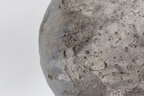 Vintage 1970s School Project Papier Mache and Plaster Model of the Moon
