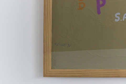 Vintage 1971 Original Large Framed Oil Painting by Ken Watts