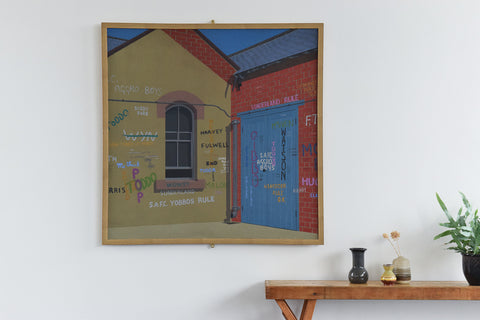 Vintage 1971 Original Large Framed Oil Painting by Ken Watts