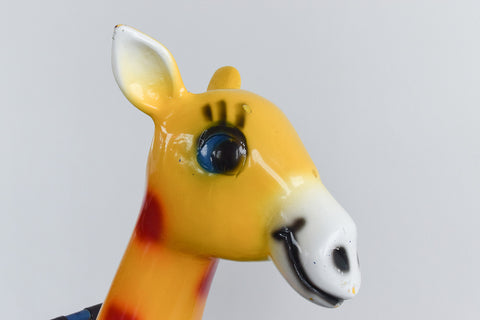 Vintage Large Fairground Ride On Fibreglass Giraffe