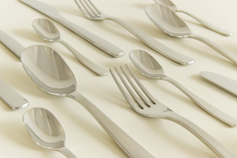 16 Piece Contemporary Adi Alessi Stainless Steel Cutlery Set Designed by Jasper Morrison