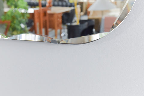 Vintage Frameless Shield Mirror