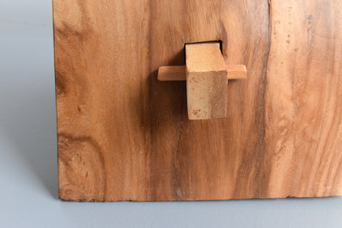 Contemporary Solid Wood Curved Low Stool