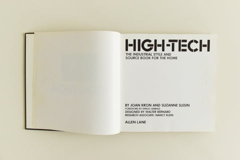 Vintage Book - High-Tech by Joan Kron and Suzanne Slesin 1980