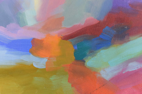 Contemporary Original Small Abstract Acrylic on Canvas Painting by Jim Ridout