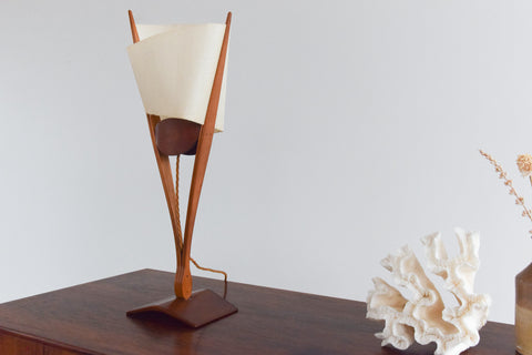 Vintage Unique David Pye Prototype Modernist Table Lamp with Textured Shade