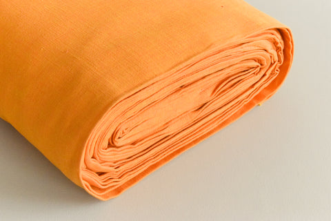 Vintage Orange Textured Cotton Fabric Sold by the Meter