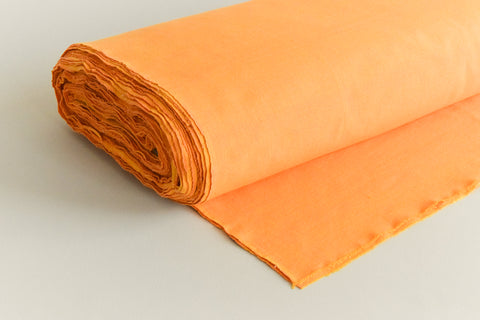 Vintage Orange Textured Cotton Fabric Sold by the Meter