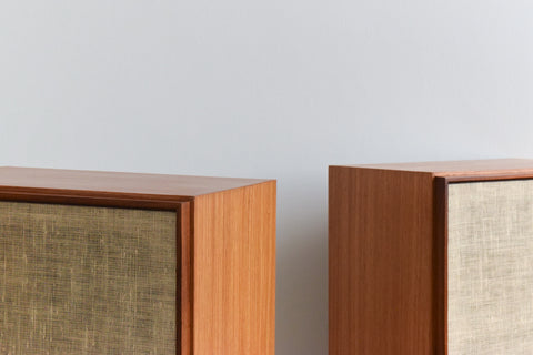 Pair of Vintage Acoustic Research Teak Speakers AR-6