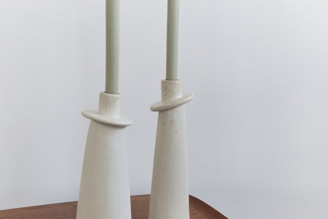 Pair of Vintage Soapstone Candle Stick Holders