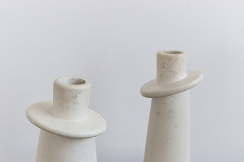 Pair of Vintage Soapstone Candle Stick Holders