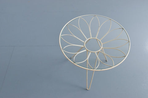 Vintage 1950s French Daisy Design Side / Coffee Table