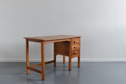 Vintage 1950s Oak Desk