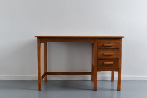 Vintage 1950s Oak Desk