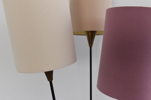 Vintage 1950s Three Arm Metal Floor Lamp