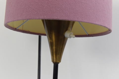 Vintage 1950s Three Arm Metal Floor Lamp