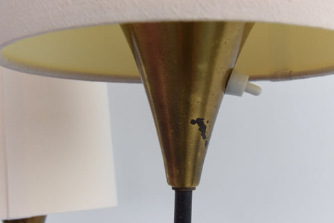 Vintage 1950s Three Arm Metal Floor Lamp
