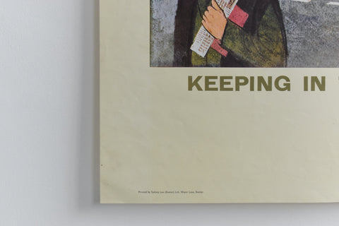 Vintage 1960s GPO Post Office Poster "Keeping in Touch, The Post Office in Town"